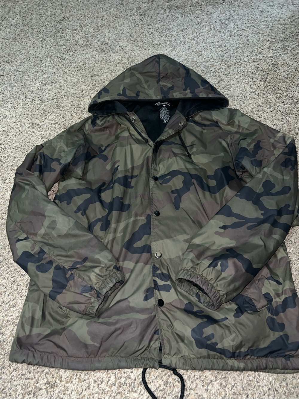 Primitive Men's Camo Hooded Windbreaker Jacket - Green/Black
